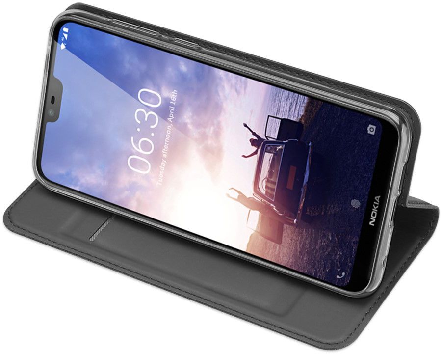 Dux Ducis Premium Book Case Nokia 6.1 Plus Hoesje Zwart afbeelding 4