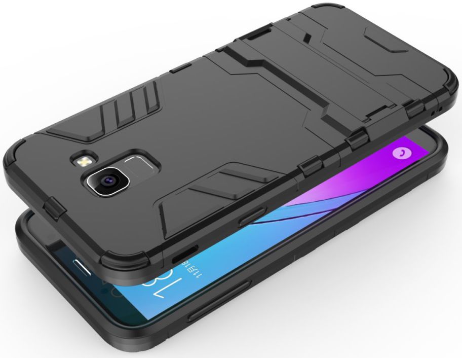 Samsung Galaxy J6 (2018) Hybride Stand Hoesje Zwart afbeelding 5