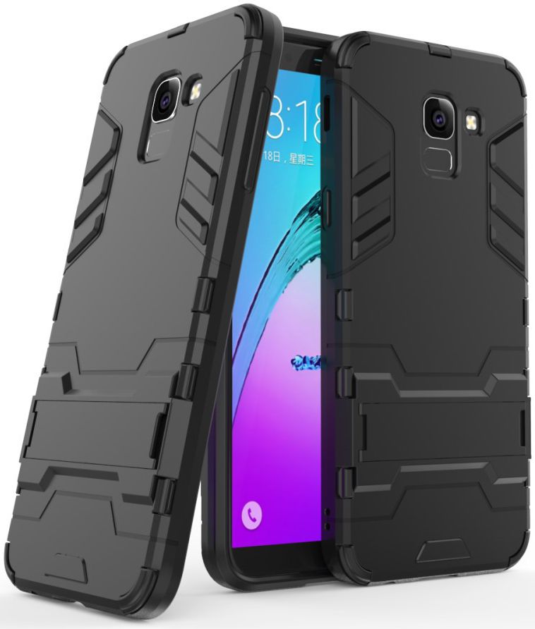 Samsung Galaxy J6 (2018) Hybride Stand Hoesje Zwart afbeelding 8