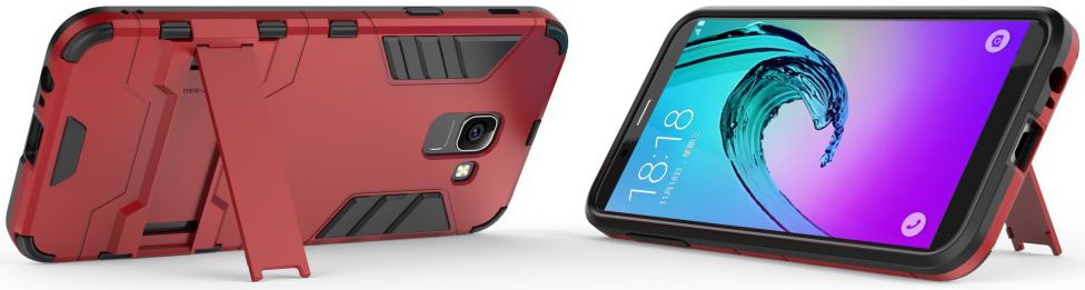 Samsung Galaxy J6 (2018) Hybride Stand Hoesje Rood afbeelding 5