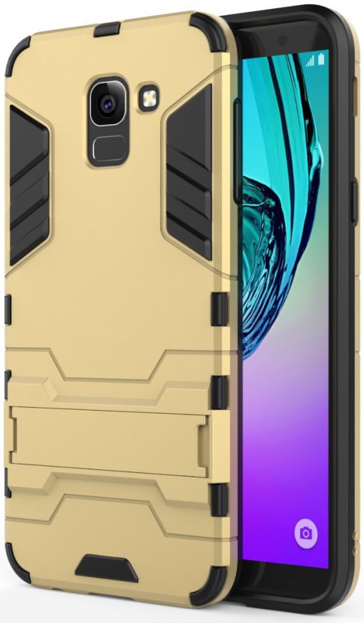 Samsung Galaxy J6 (2018) Hybride Stand Hoesje Goud afbeelding 1