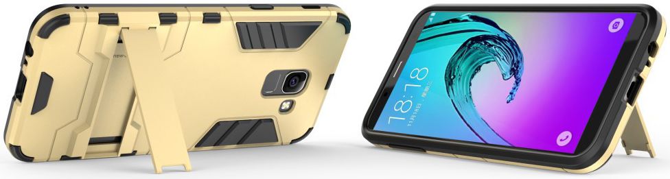 Samsung Galaxy J6 (2018) Hybride Stand Hoesje Goud afbeelding 4