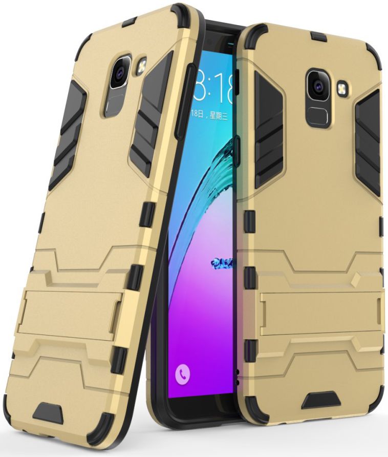 Samsung Galaxy J6 (2018) Hybride Stand Hoesje Goud afbeelding 5