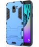 Samsung Galaxy J6 (2018) Hybride Stand Hoesje Blauw