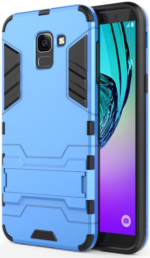 Samsung Galaxy J6 (2018) Hybride Stand Hoesje Blauw afbeelding 1