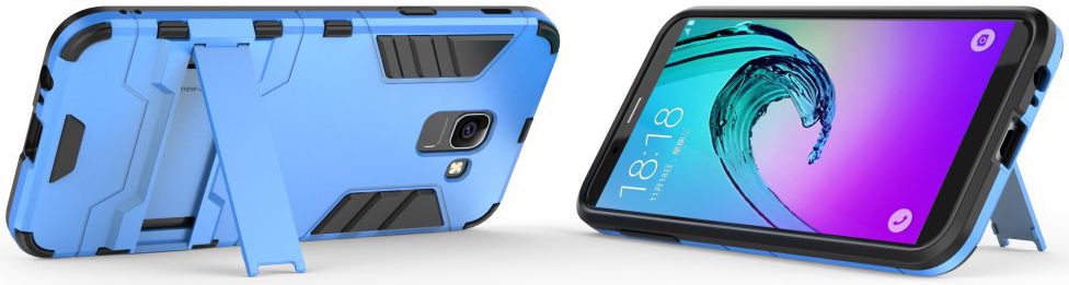 Samsung Galaxy J6 (2018) Hybride Stand Hoesje Blauw afbeelding 5