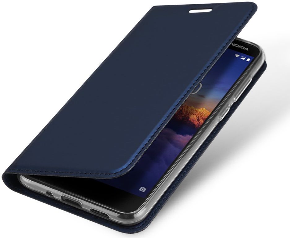 Dux Ducis Premium Book Case Nokia 3.1 Hoesje met Kaarthouder Blauw afbeelding 1