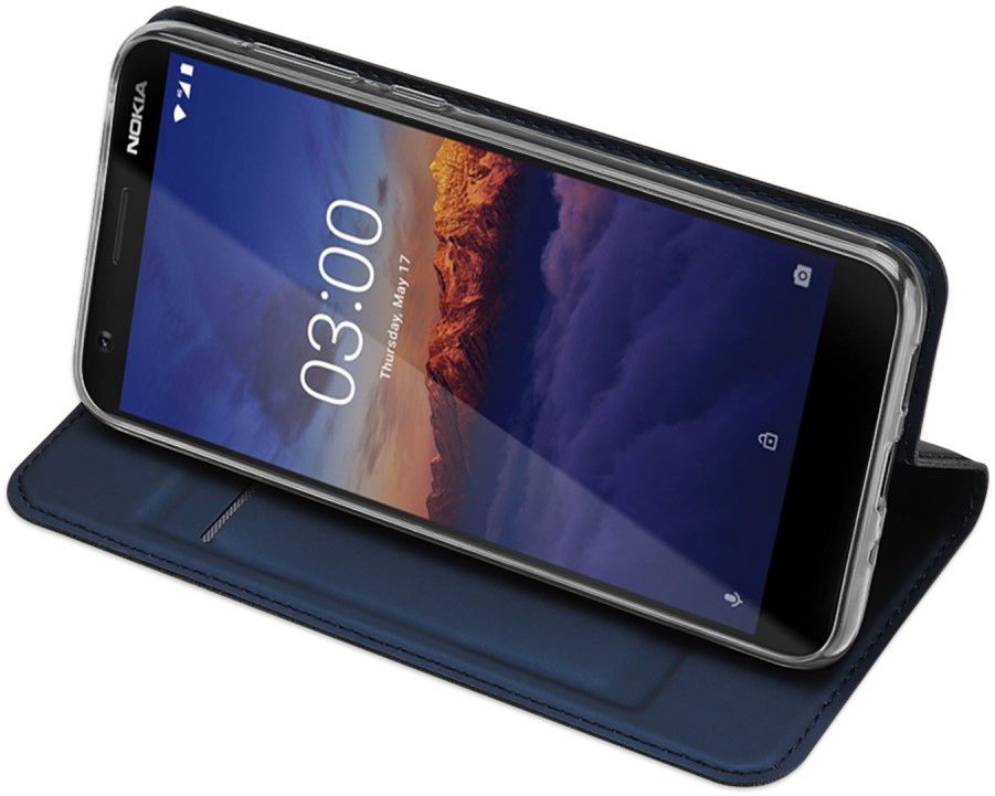 Dux Ducis Premium Book Case Nokia 3.1 Hoesje met Kaarthouder Blauw afbeelding 4