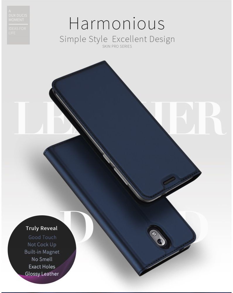 Dux Ducis Premium Book Case Nokia 3.1 Hoesje met Kaarthouder Blauw afbeelding 7