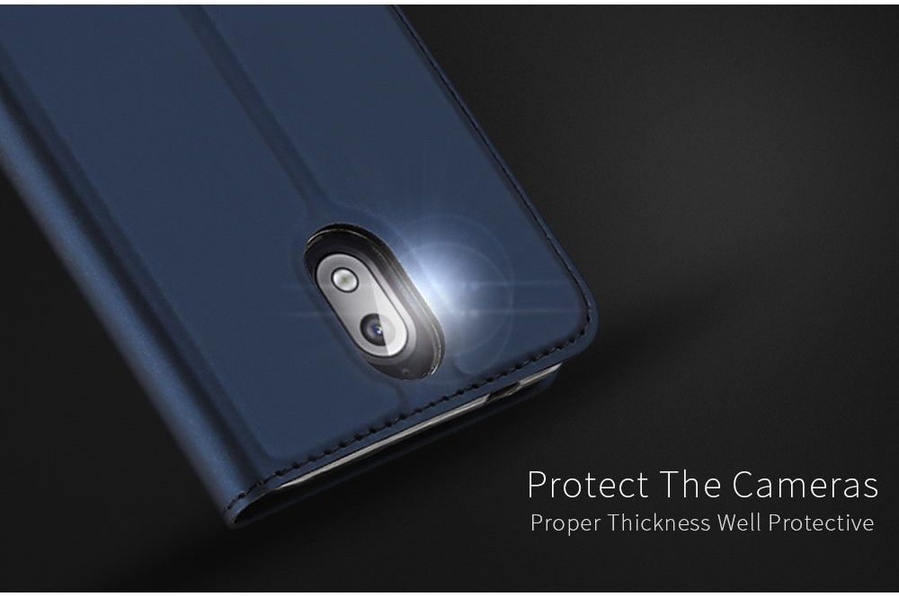 Dux Ducis Premium Book Case Nokia 3.1 Hoesje met Kaarthouder Blauw afbeelding 10