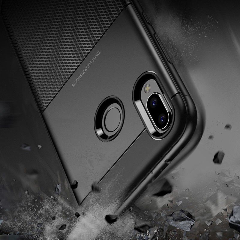 Huawei P20 Lite Schild TPU Hoesje Zwart afbeelding 2
