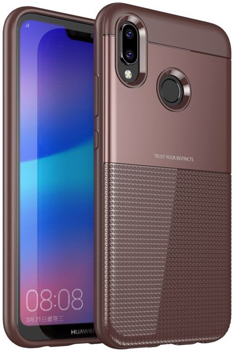 Huawei P20 Lite Schild TPU Hoesje Rood afbeelding 1