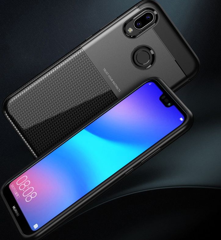 Huawei P20 Lite Schild TPU Hoesje Rood afbeelding 4