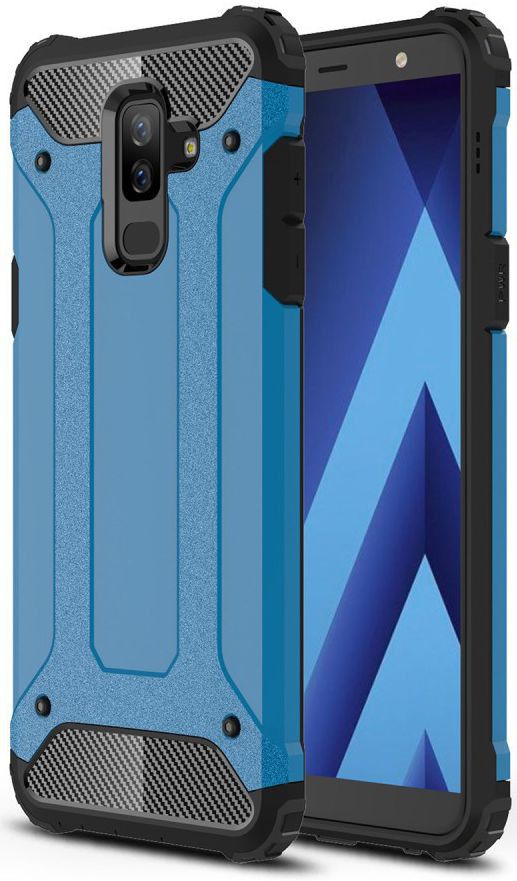 Samsung Galaxy A6 Plus Hybride Hoesje Blauw afbeelding 1