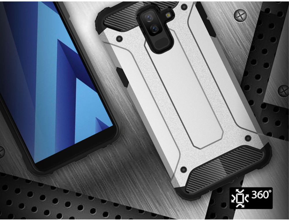 Samsung Galaxy A6 Plus Hybride Hoesje Blauw afbeelding 8