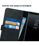Rosso Deluxe Samsung Galaxy Note 9 Hoesje Echt Leer Book Case Zwart