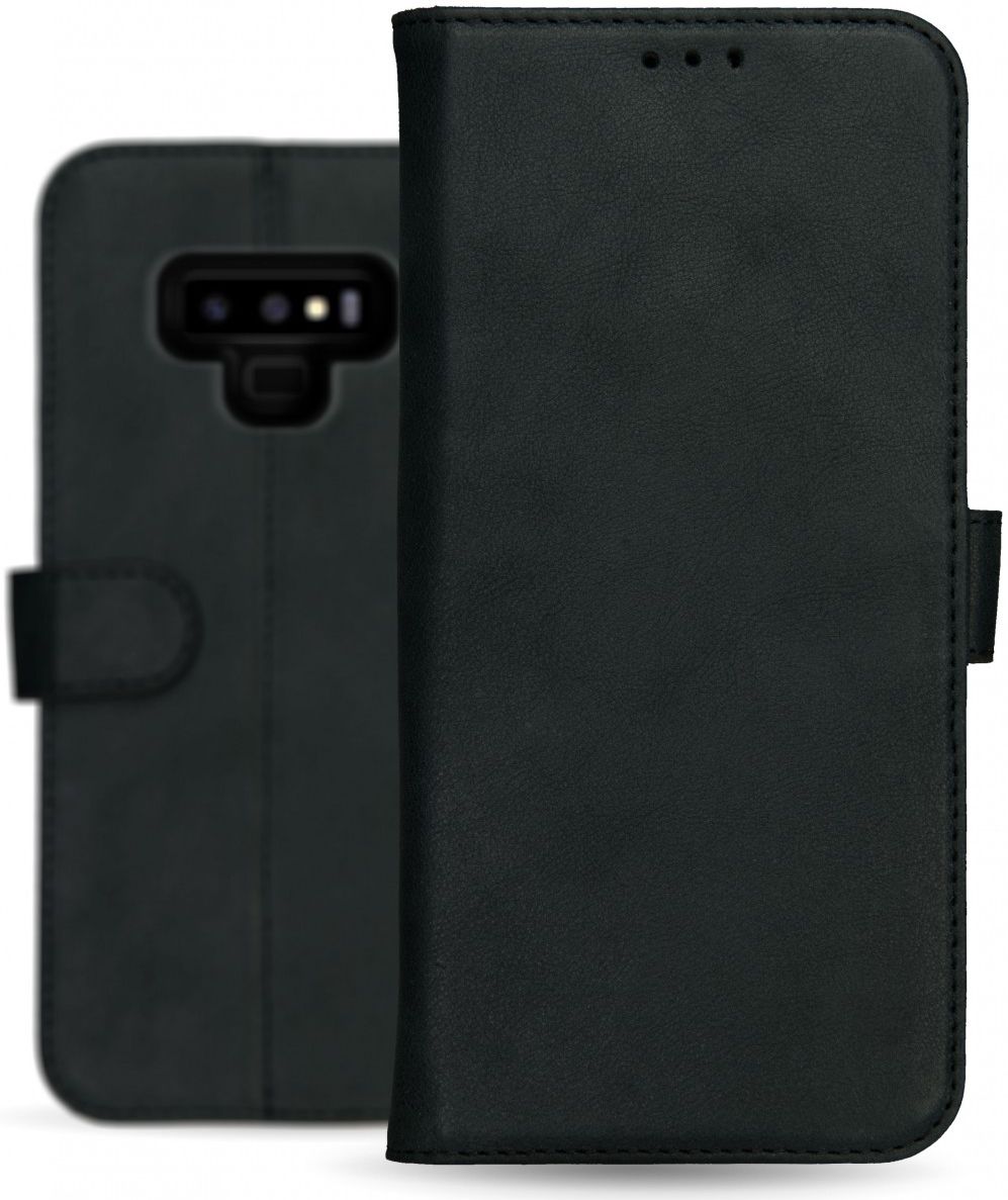 Rosso Deluxe Samsung Galaxy Note 9 Hoesje Echt Leer Book Case Zwart afbeelding 12
