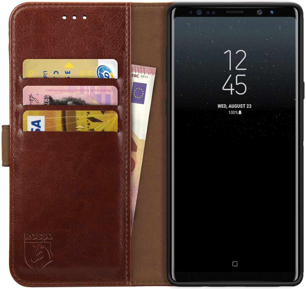 Rosso Element Samsung Galaxy Note 9 Hoesje Book Cover Bruin afbeelding 1