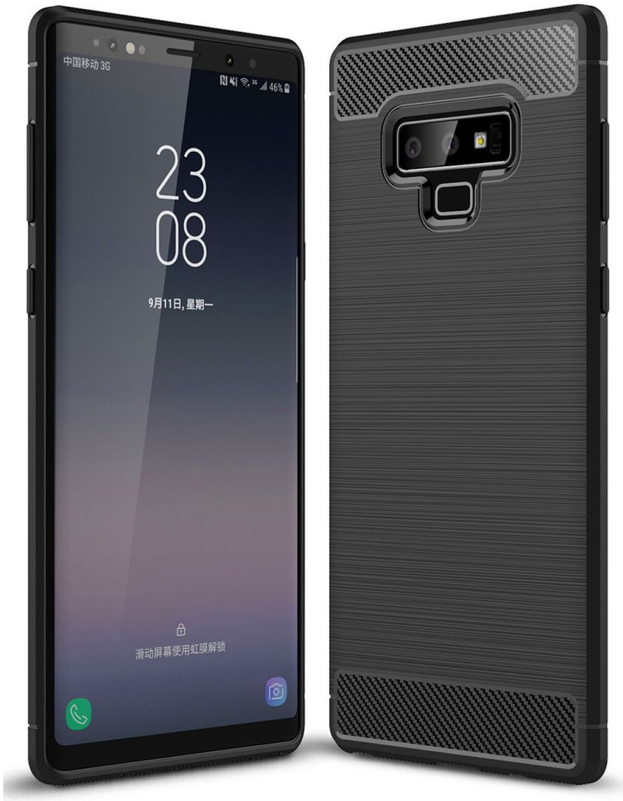 Samsung Galaxy Note 9 Geborsteld TPU Hoesje Zwart afbeelding 1