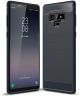 Samsung Galaxy Note 9 Geborsteld TPU Hoesje Blauw