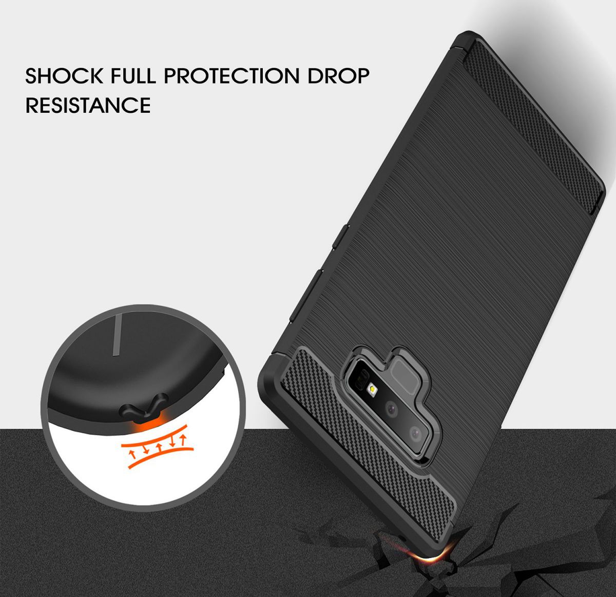 Samsung Galaxy Note 9 Geborsteld TPU Hoesje Rood afbeelding 4