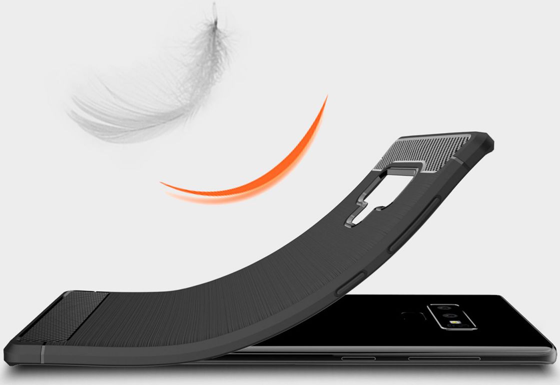 Samsung Galaxy Note 9 Geborsteld TPU Hoesje Rood afbeelding 5
