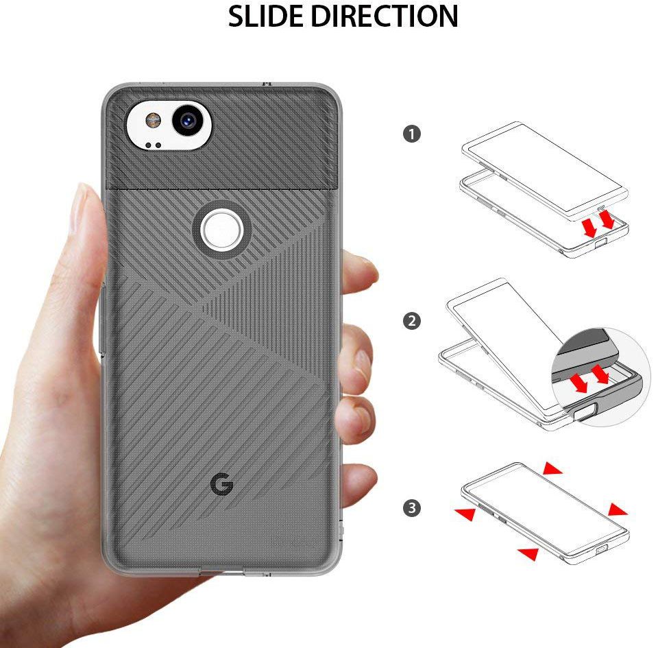 Ringke Bevel Google Pixel 2 Smoke Black afbeelding 4