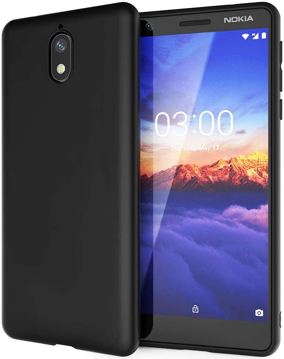 Nokia 3.1 TPU Hoesje Zwart afbeelding 1