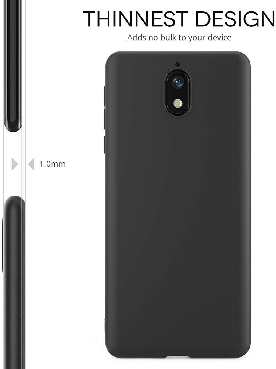 Nokia 3.1 TPU Hoesje Zwart afbeelding 3