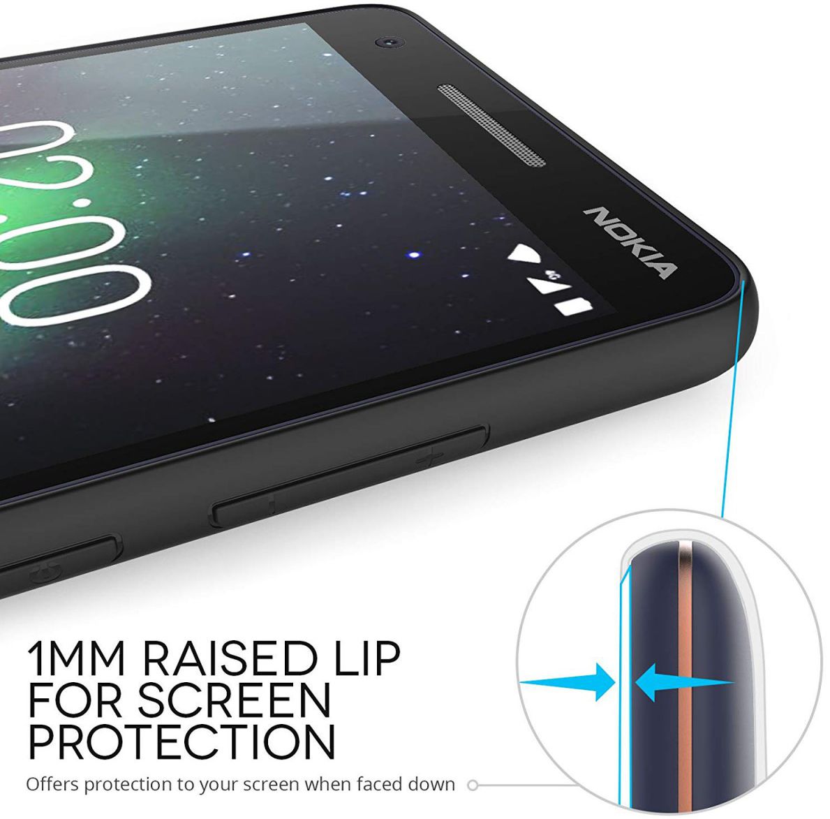 Nokia 2.1 TPU Hoesje Zwart afbeelding 5