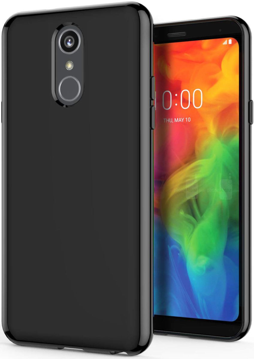 LG Q7 TPU Hoesje Zwart afbeelding 1