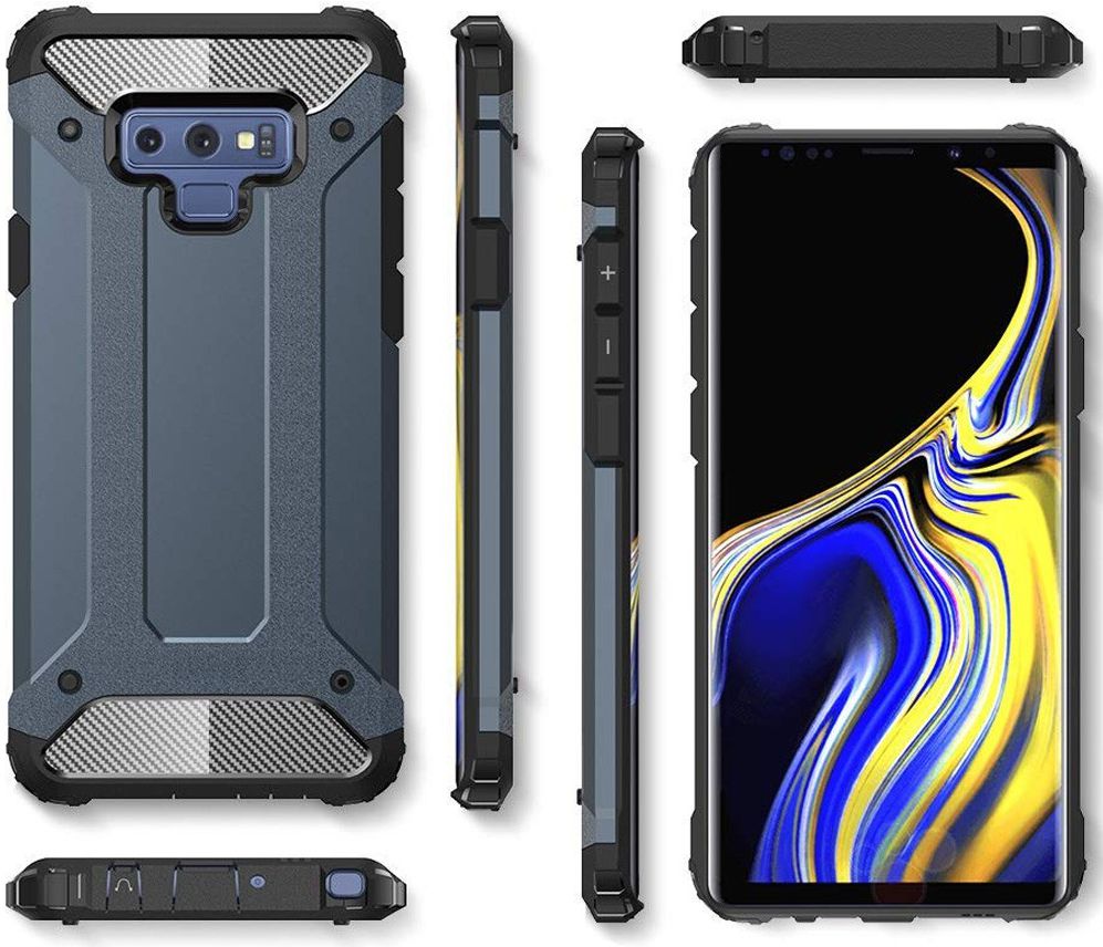 Samsung Galaxy Note 9 Hybride Hoesje Blauw afbeelding 2