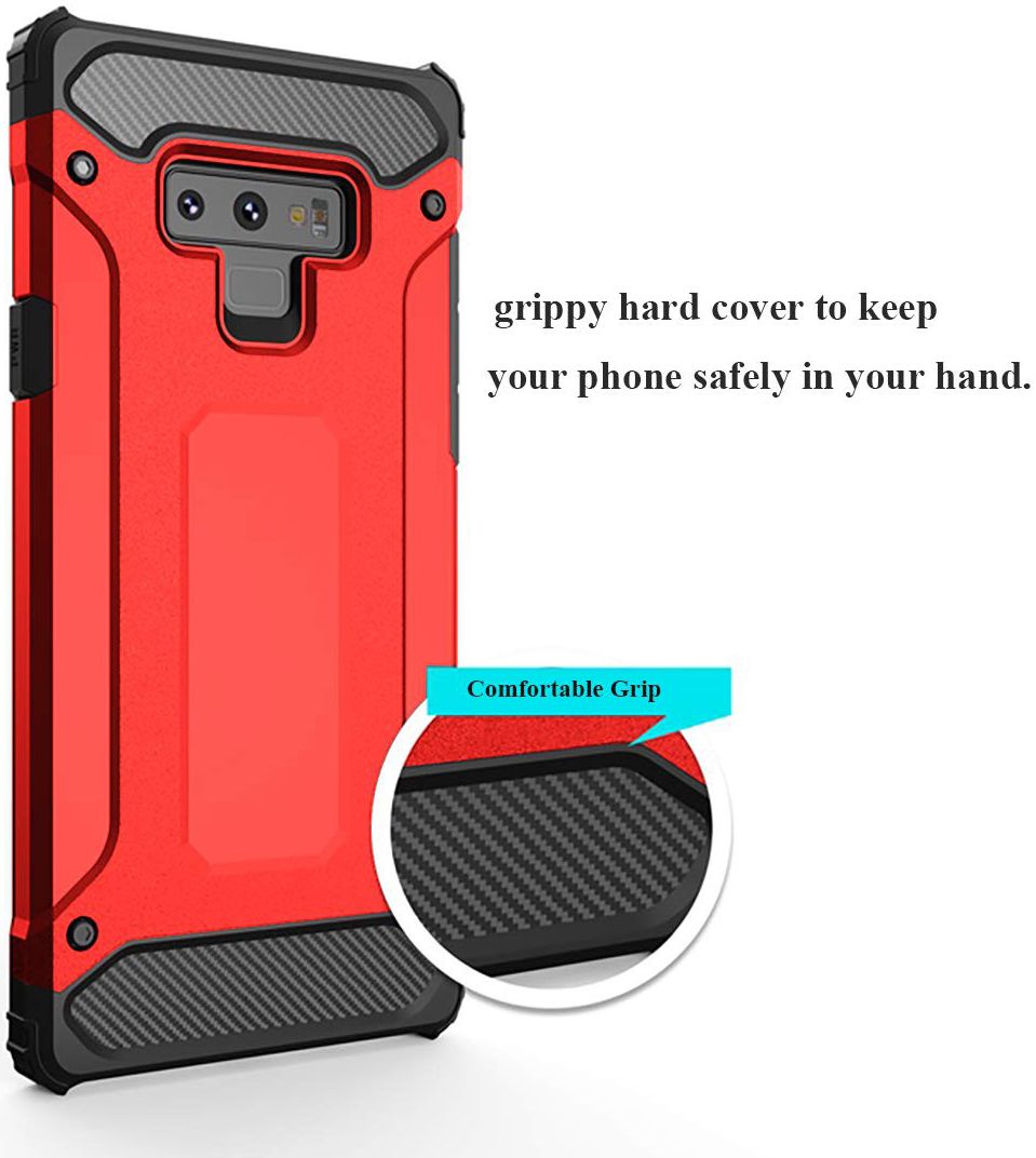 Samsung Galaxy Note 9 Hybride Hoesje Rood afbeelding 4