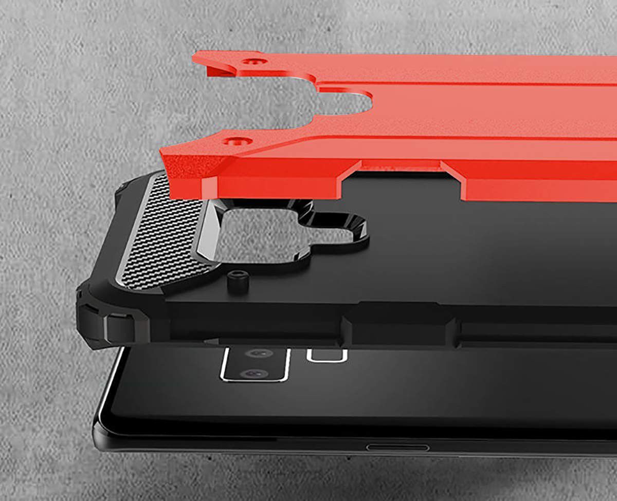 Samsung Galaxy Note 9 Hybride Hoesje Rood afbeelding 5