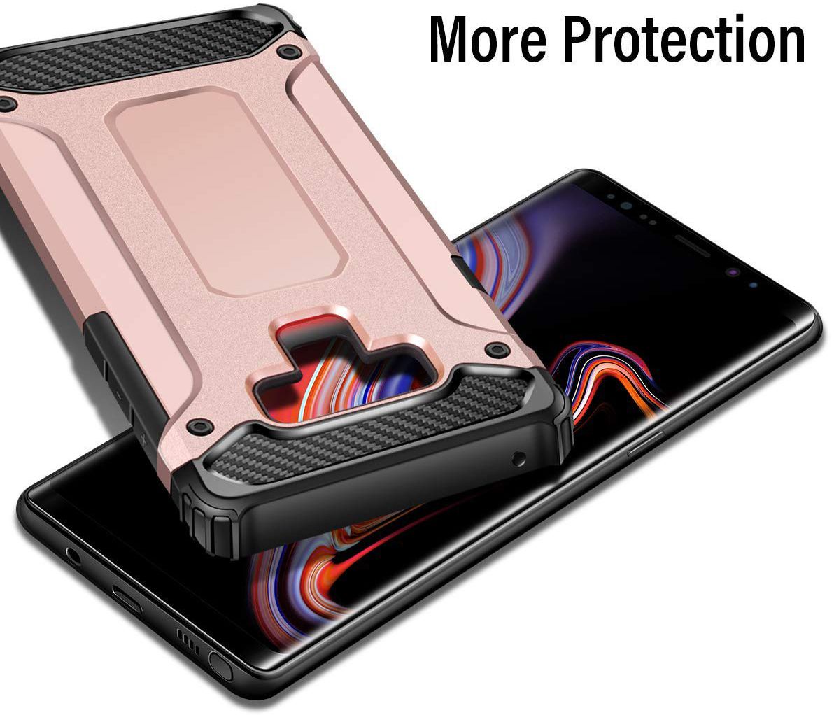 Samsung Galaxy Note 9 Hybride Hoesje Roze Goud afbeelding 4