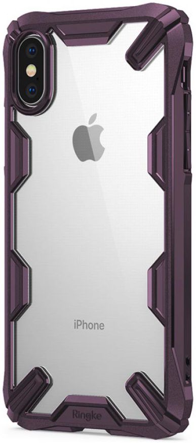 Ringke Fusion X Apple iPhone X Hoesje Doorzichtig Paars afbeelding 1