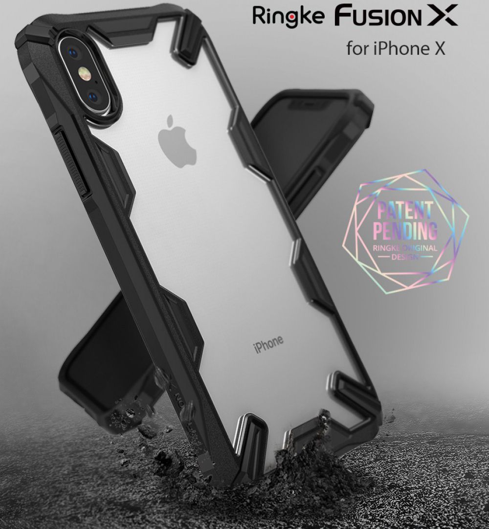 Ringke Fusion X Apple iPhone X Hoesje Doorzichtig Paars afbeelding 11