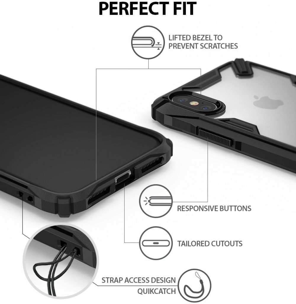 Ringke Fusion X Apple iPhone X Hoesje Doorzichtig Paars afbeelding 8