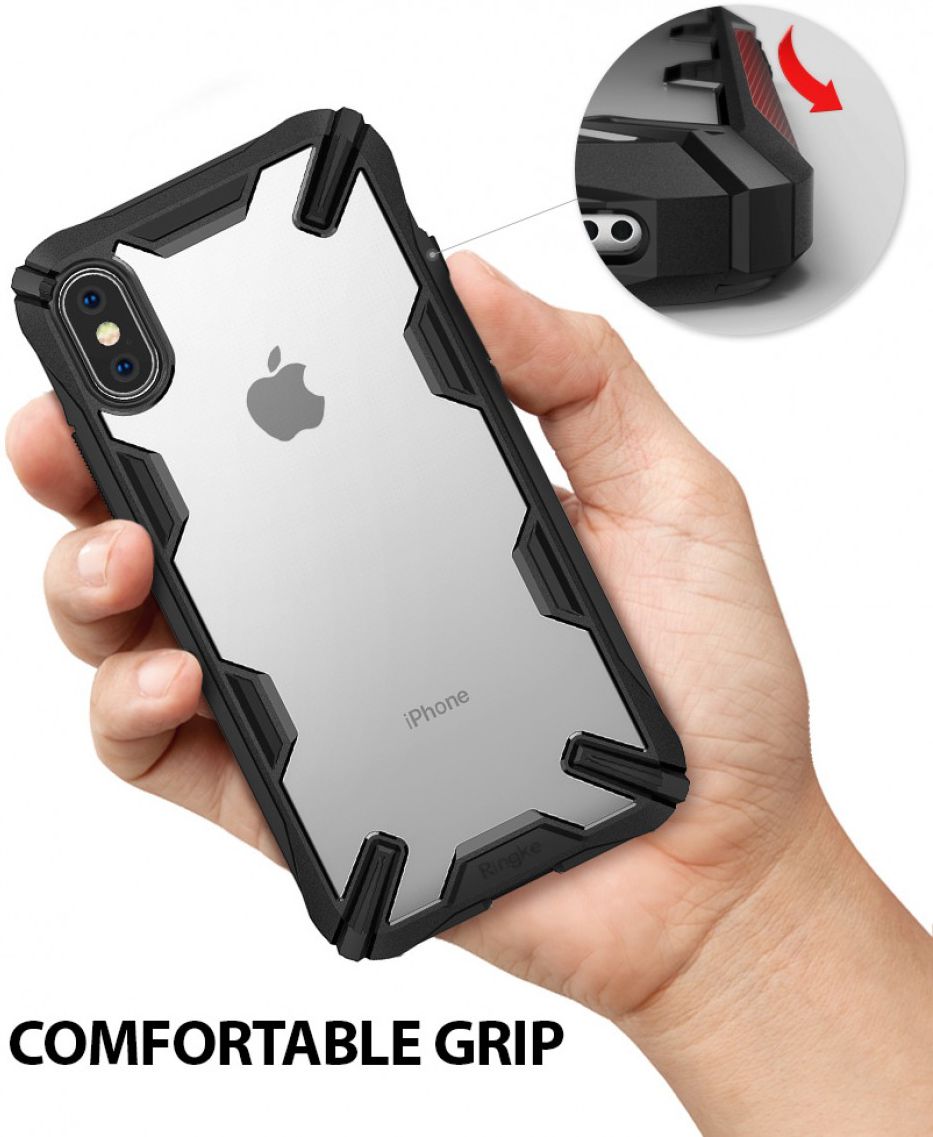 Ringke Fusion X Apple iPhone X Hoesje Doorzichtig Paars afbeelding 9