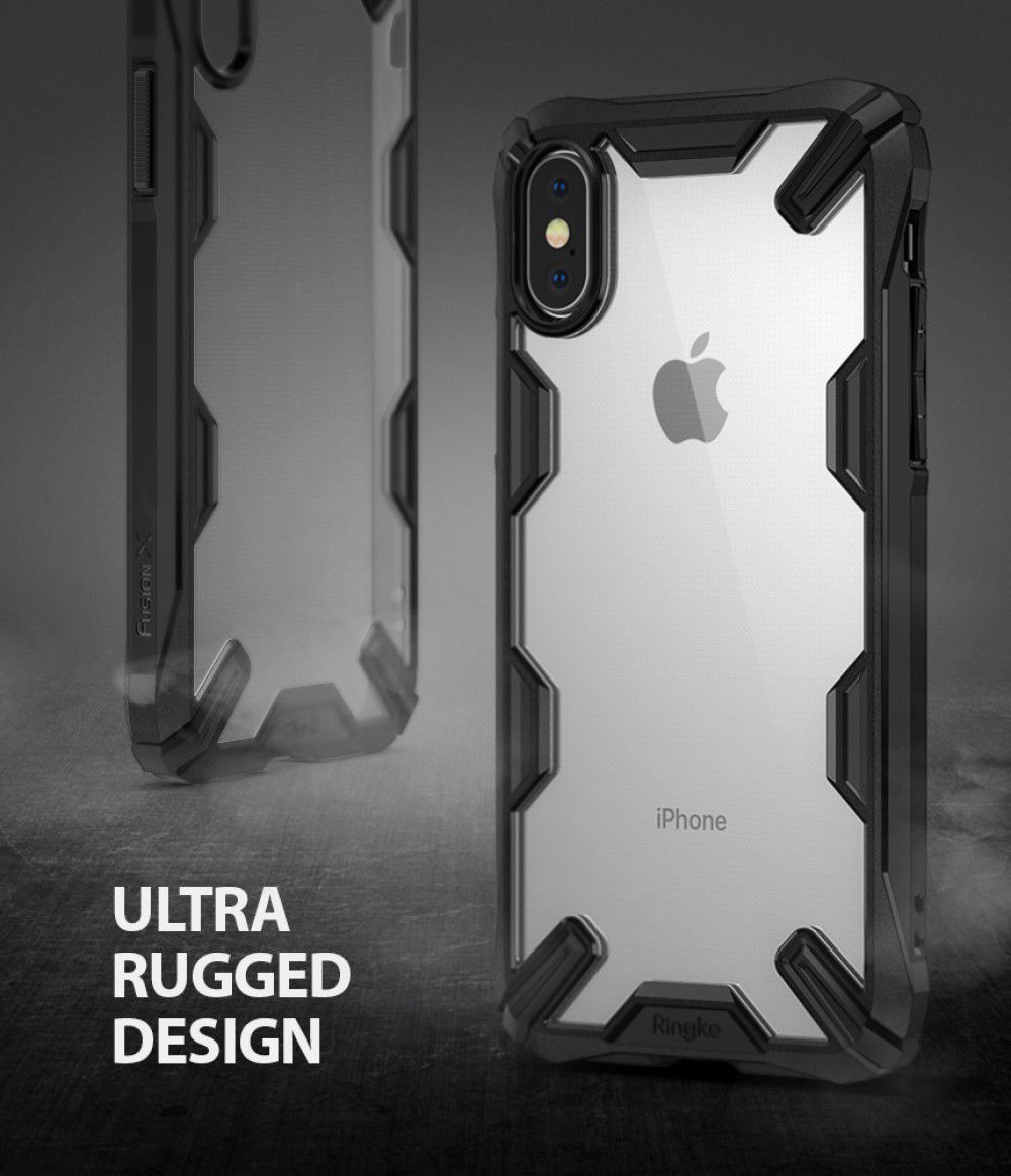 Ringke Fusion X Apple iPhone X Hoesje Doorzichtig Paars afbeelding 10
