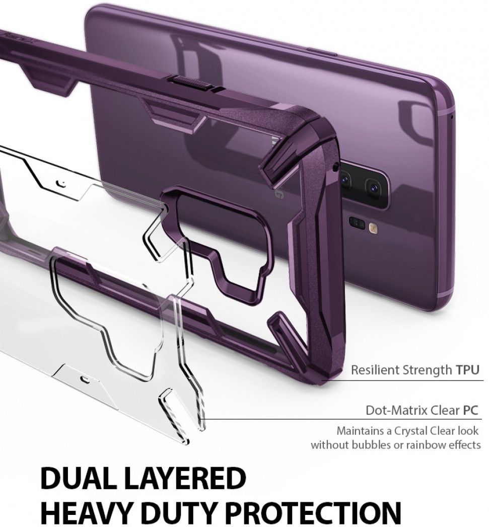 Ringke Fusion X Samsung Galaxy S9 Plus Hoesje Doorzichtig Zwart afbeelding 10