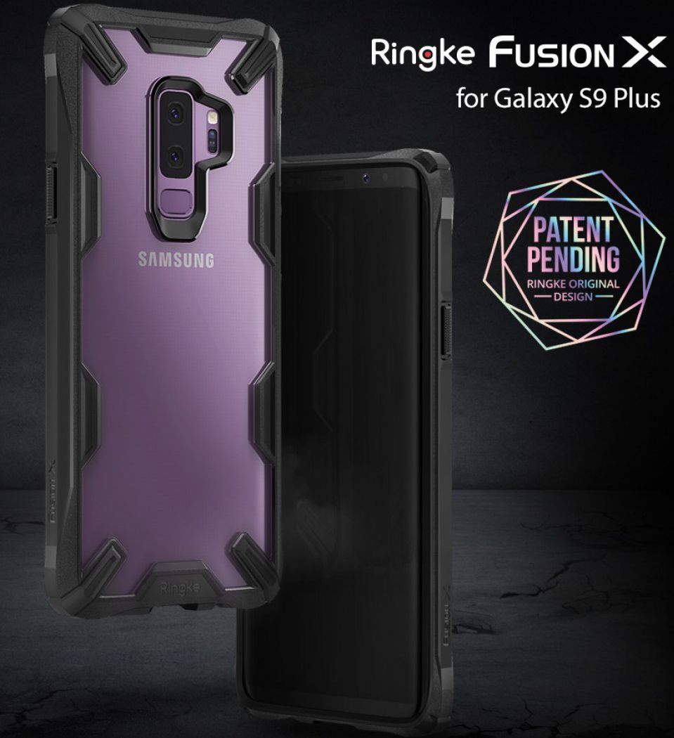 Ringke Fusion X Samsung Galaxy S9 Plus Hoesje Doorzichtig Zwart afbeelding 3