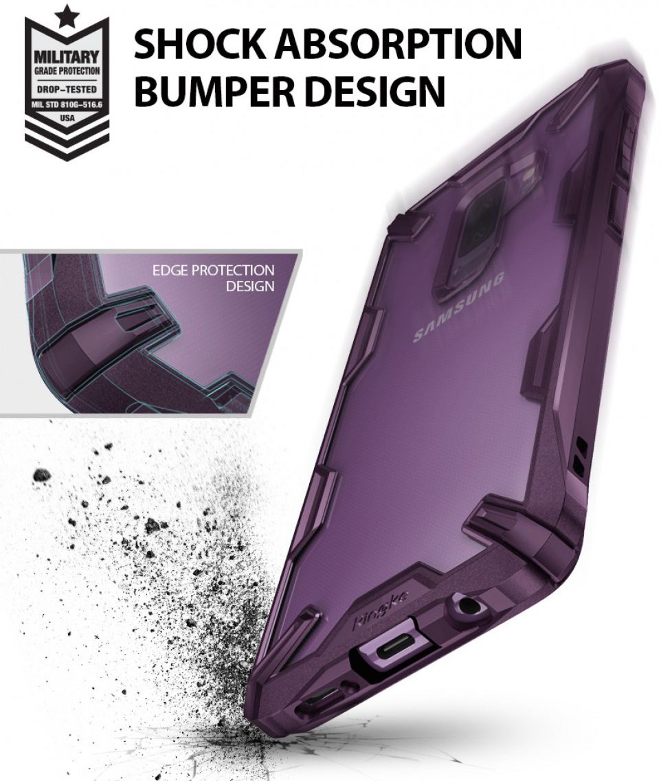 Ringke Fusion X Samsung Galaxy S9 Plus Hoesje Doorzichtig Zwart afbeelding 4