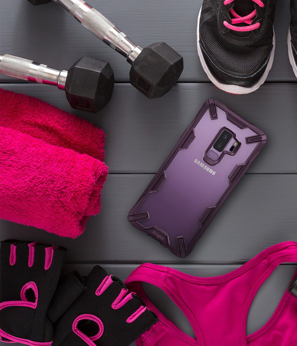 Ringke Fusion X Samsung Galaxy S9 Plus Hoesje Doorzichtig Zwart afbeelding 5