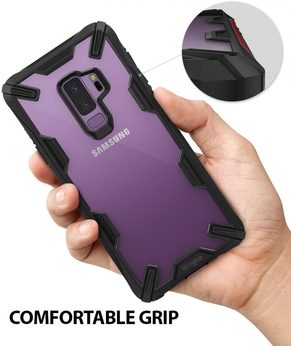 Ringke Fusion X Samsung Galaxy S9 Plus Hoesje Doorzichtig Zwart afbeelding 9