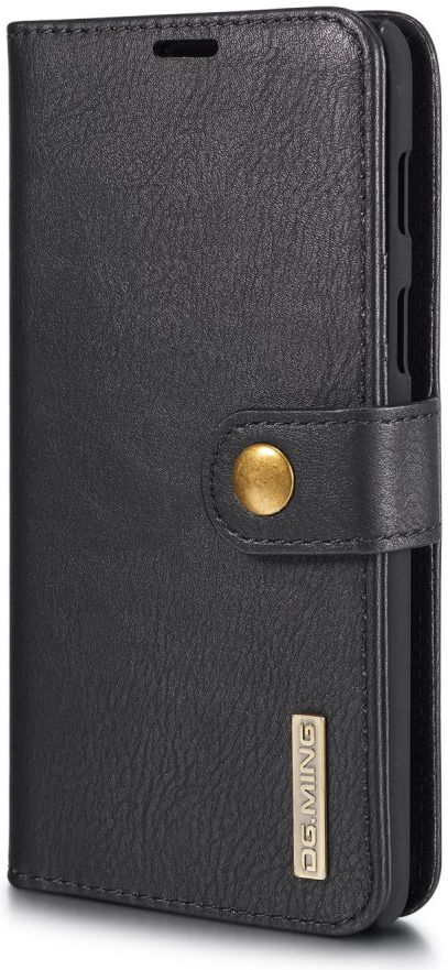 OnePlus 6 Portemonnee Hoesje Echt Leer Zwart afbeelding 4