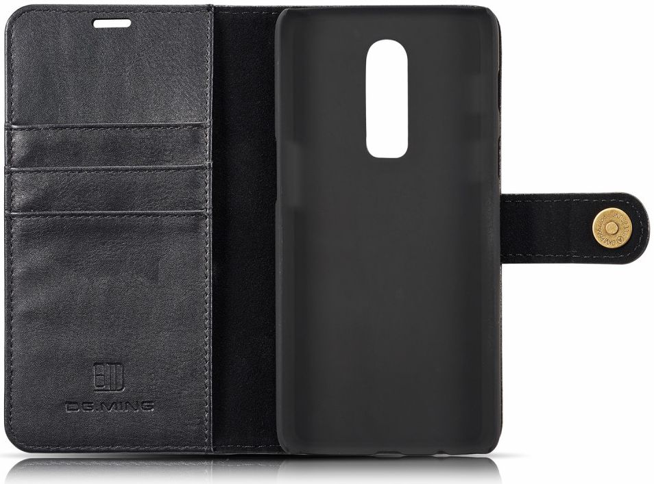 OnePlus 6 Portemonnee Hoesje Echt Leer Zwart afbeelding 14
