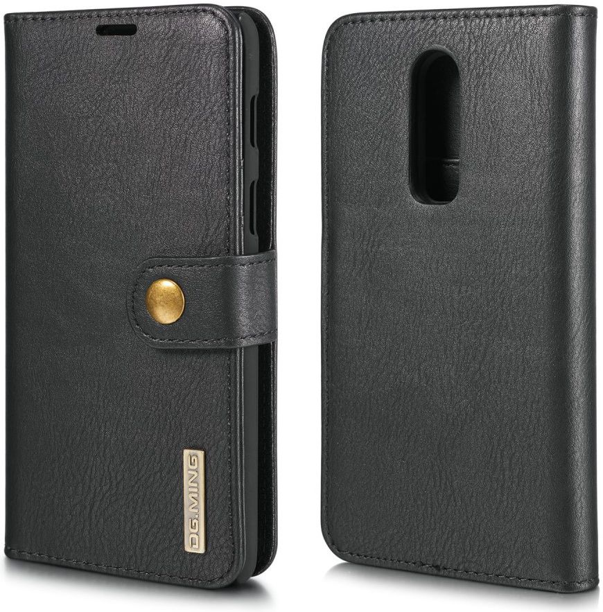 OnePlus 6 Portemonnee Hoesje Echt Leer Zwart afbeelding 6