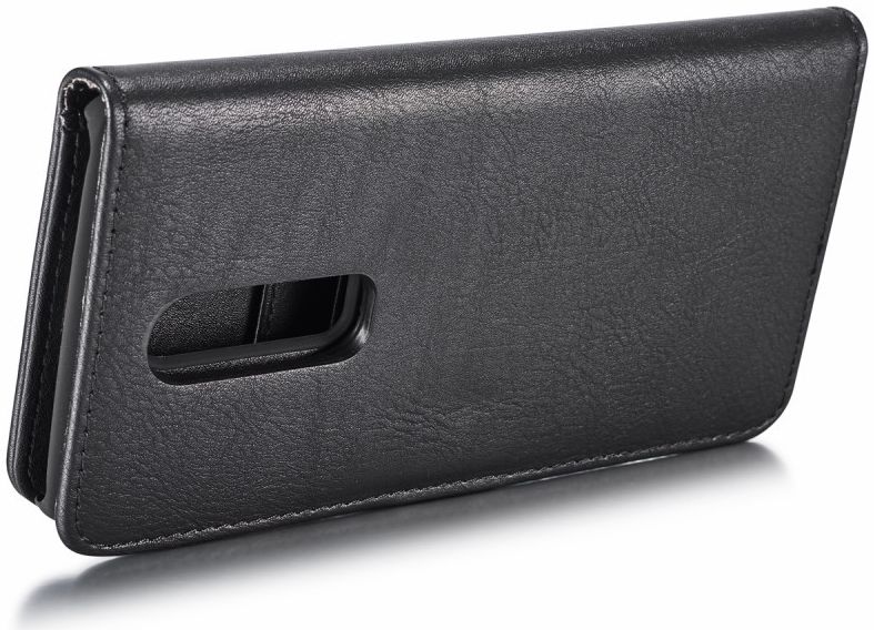 OnePlus 6 Portemonnee Hoesje Echt Leer Zwart afbeelding 9