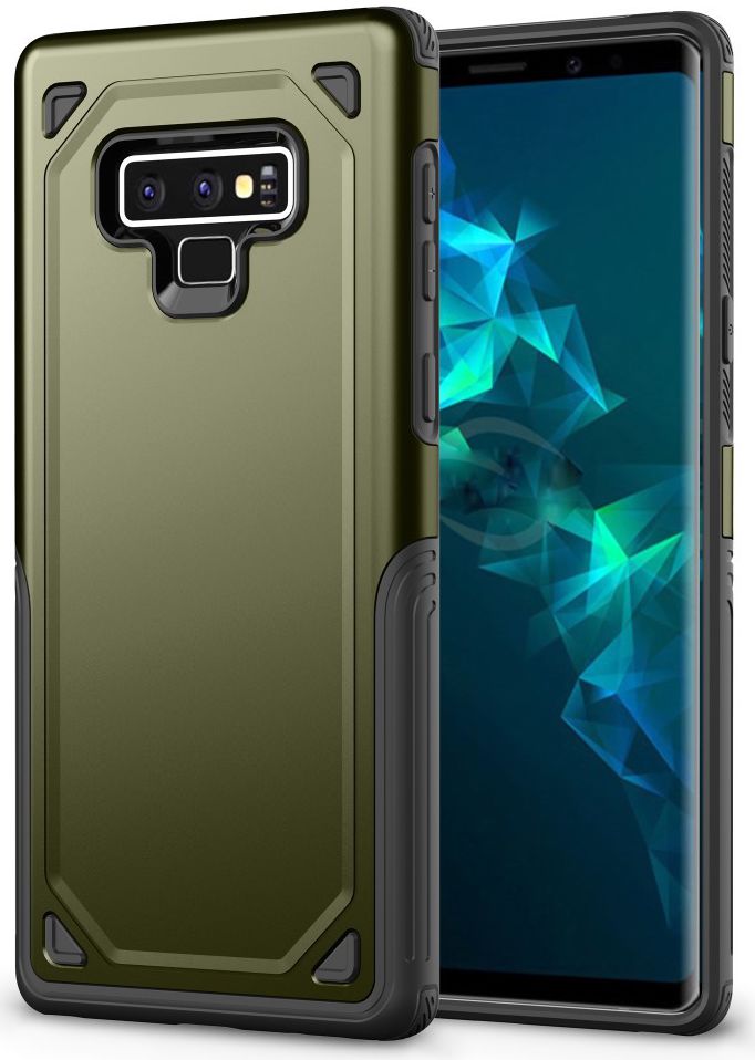 Samsung Galaxy Note 9 Robuust Hybride Hoesje Groen afbeelding 1